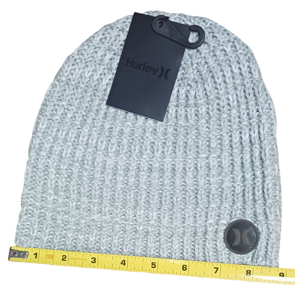 Hurley Prospect Beanie Light Gray Knit Winter Hat Unisex Adult OSFM Acrylic New - Picture 11 of 13
